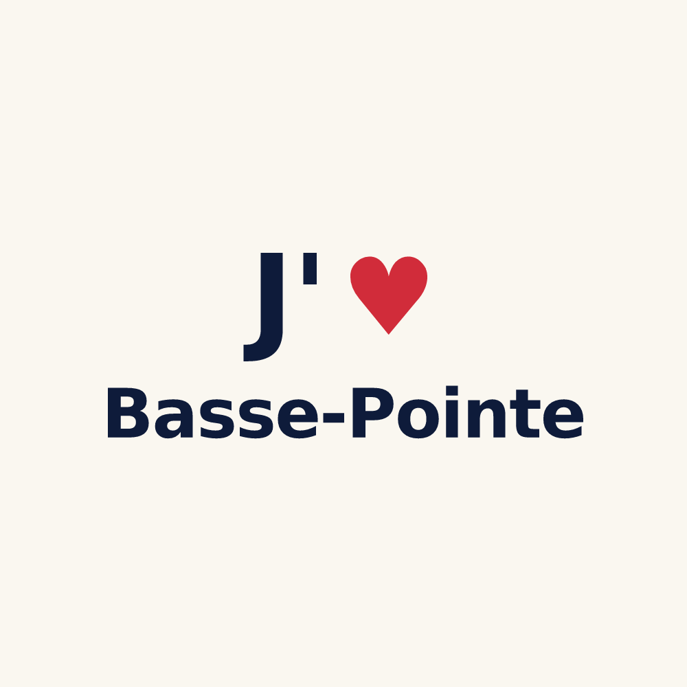 Tasse personnalisée Basse-Pointe — design J'aime Basse-Pointe