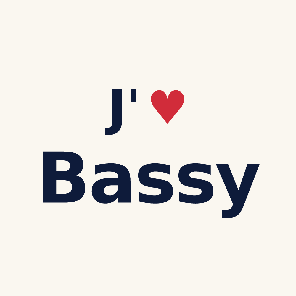 Tasse personnalisée Bassy — design J'aime Bassy