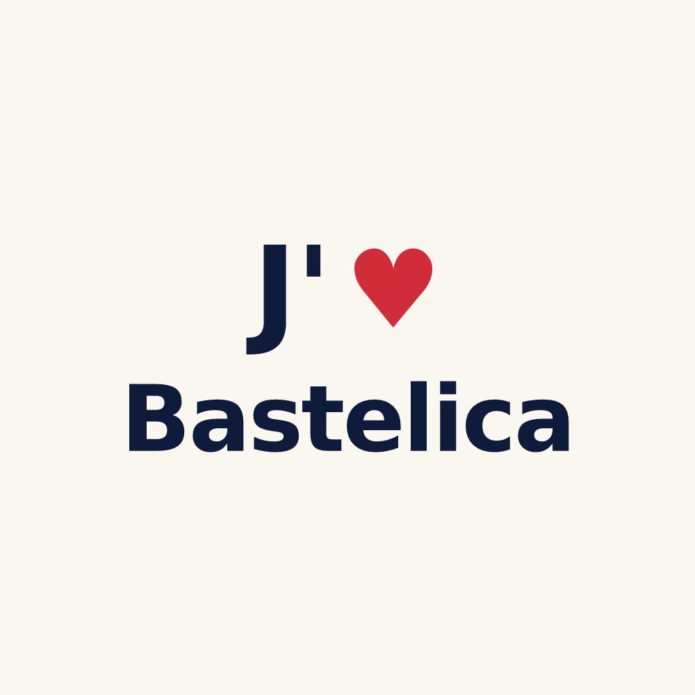 Tasse personnalisée Bastelica — design J'aime Bastelica