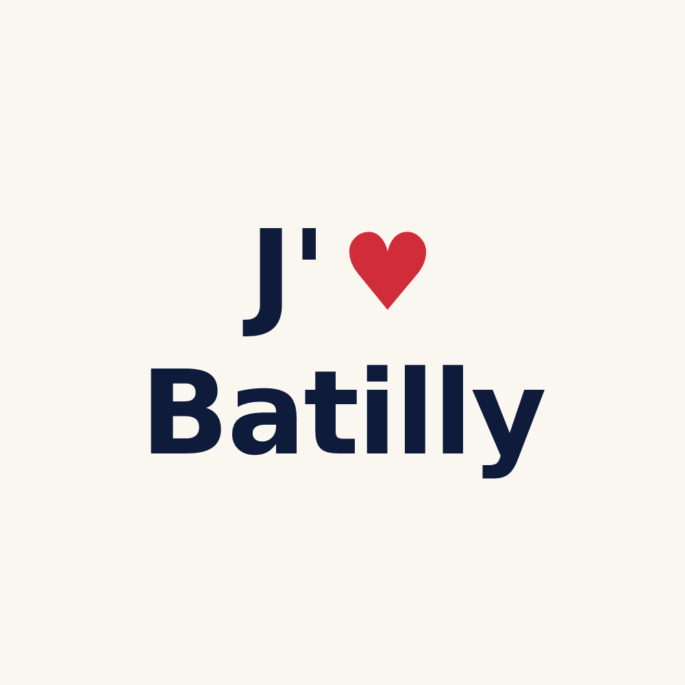 Tasse personnalisée Batilly — design J'aime Batilly