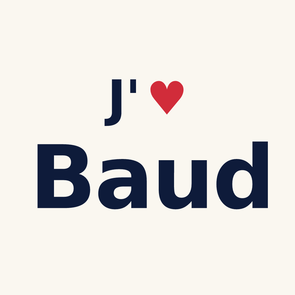 Tasse personnalisée Baud — design J'aime Baud