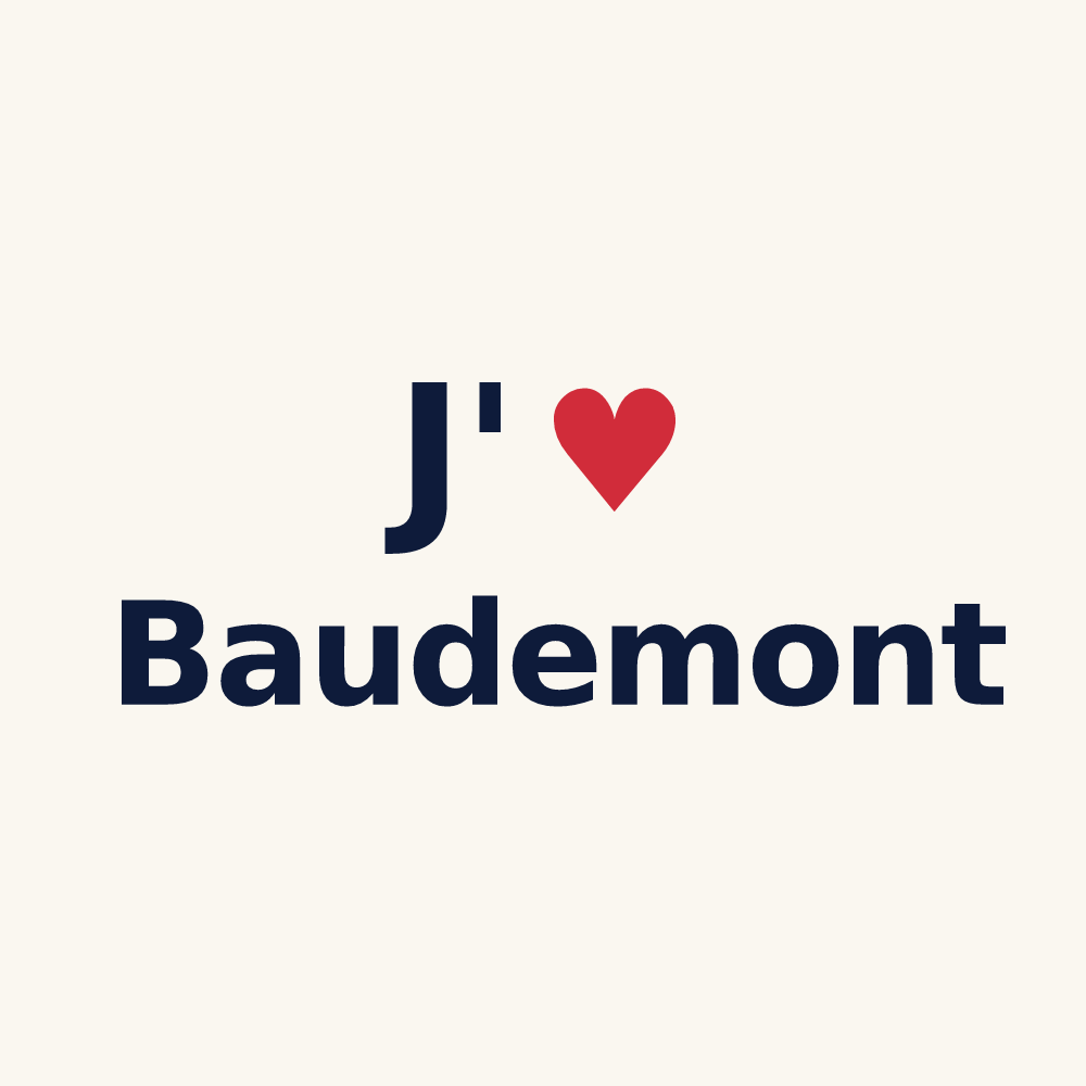 Tasse personnalisée Baudemont — design J'aime Baudemont