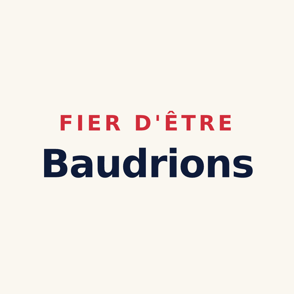 Tasse « Fier d'être Baudrions » — design pour Baudre