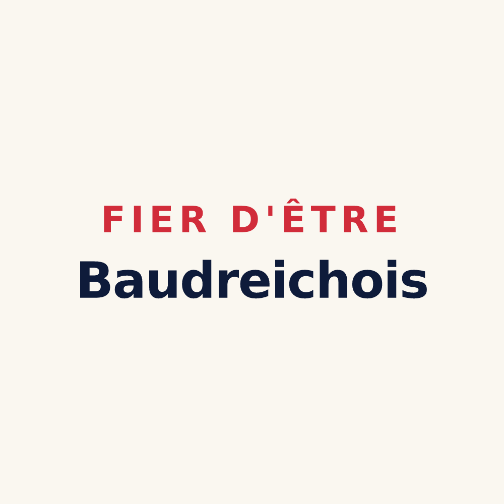 Tasse « Fier d'être Baudreichois » — design pour Baudreix