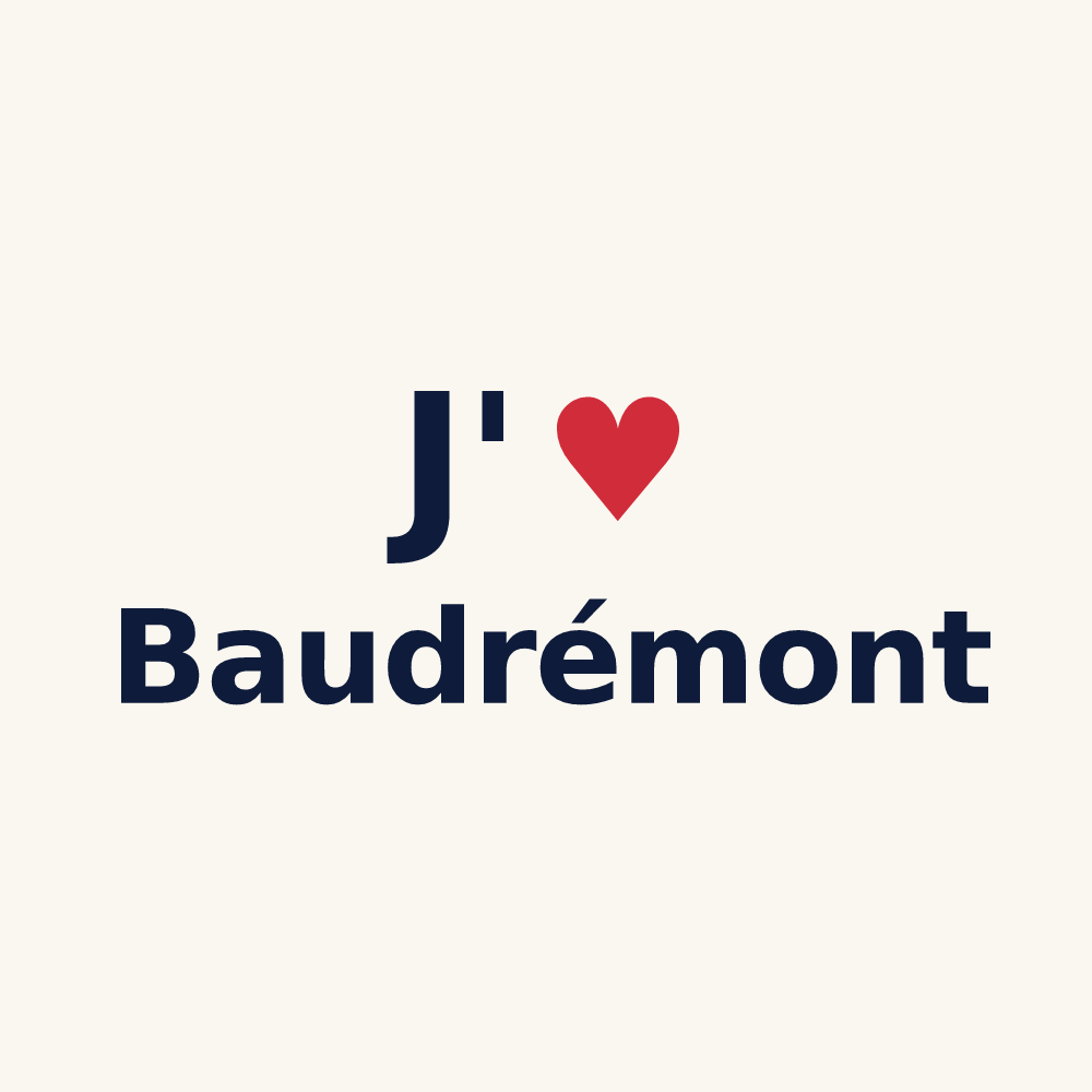 Tasse personnalisée Baudrémont — design J'aime Baudrémont