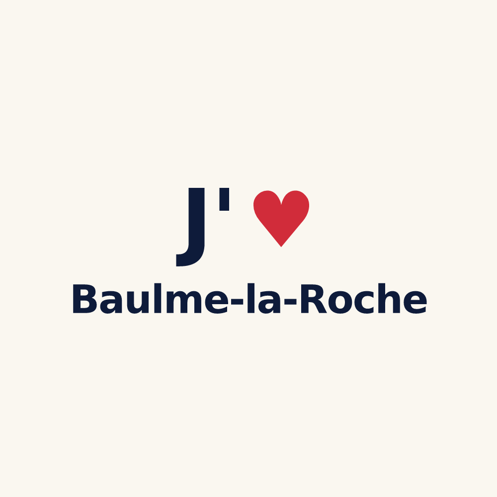 Tasse personnalisée Baulme-la-Roche — design J'aime Baulme-la-Roche