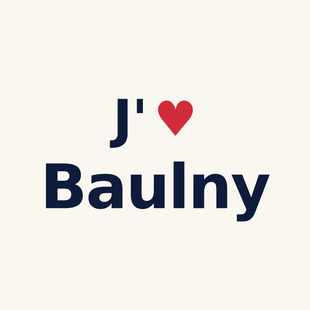 Tasse personnalisée Baulny — design J'aime Baulny