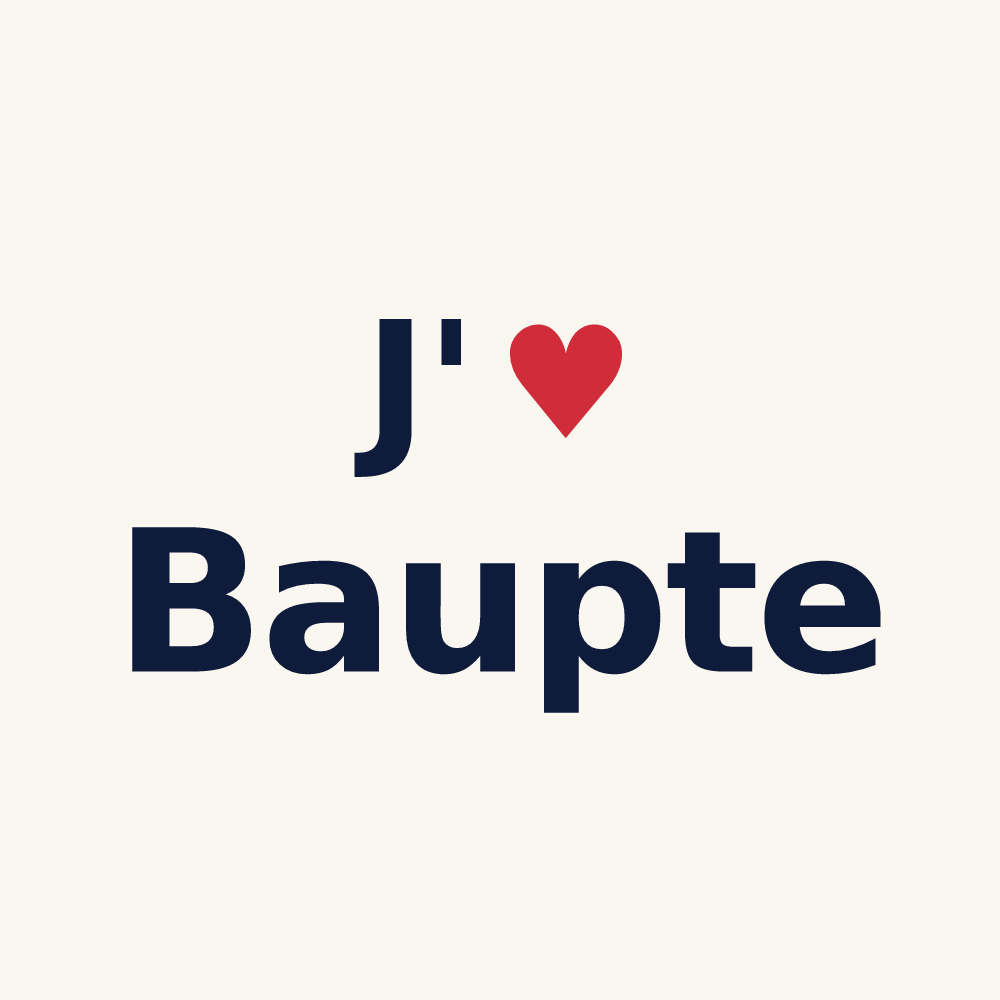 Tasse personnalisée Baupte — design J'aime Baupte