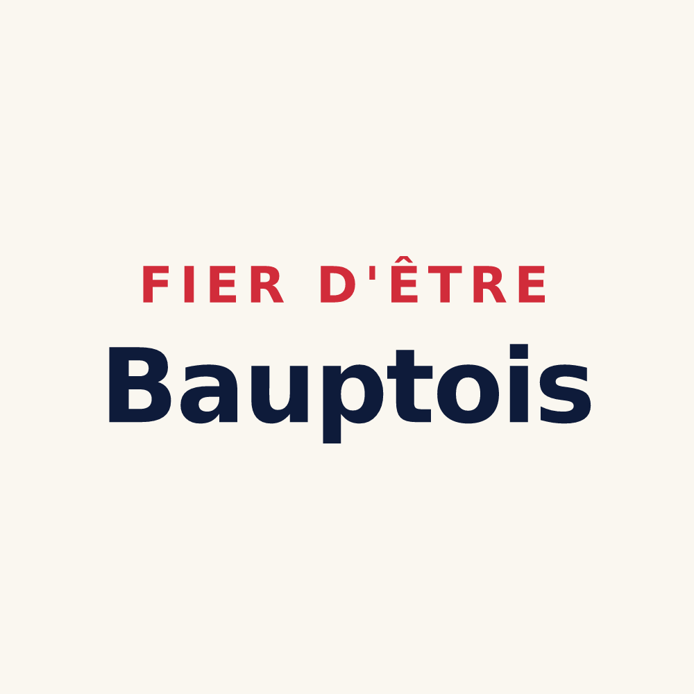Tasse « Fier d'être Bauptois » — design pour Baupte