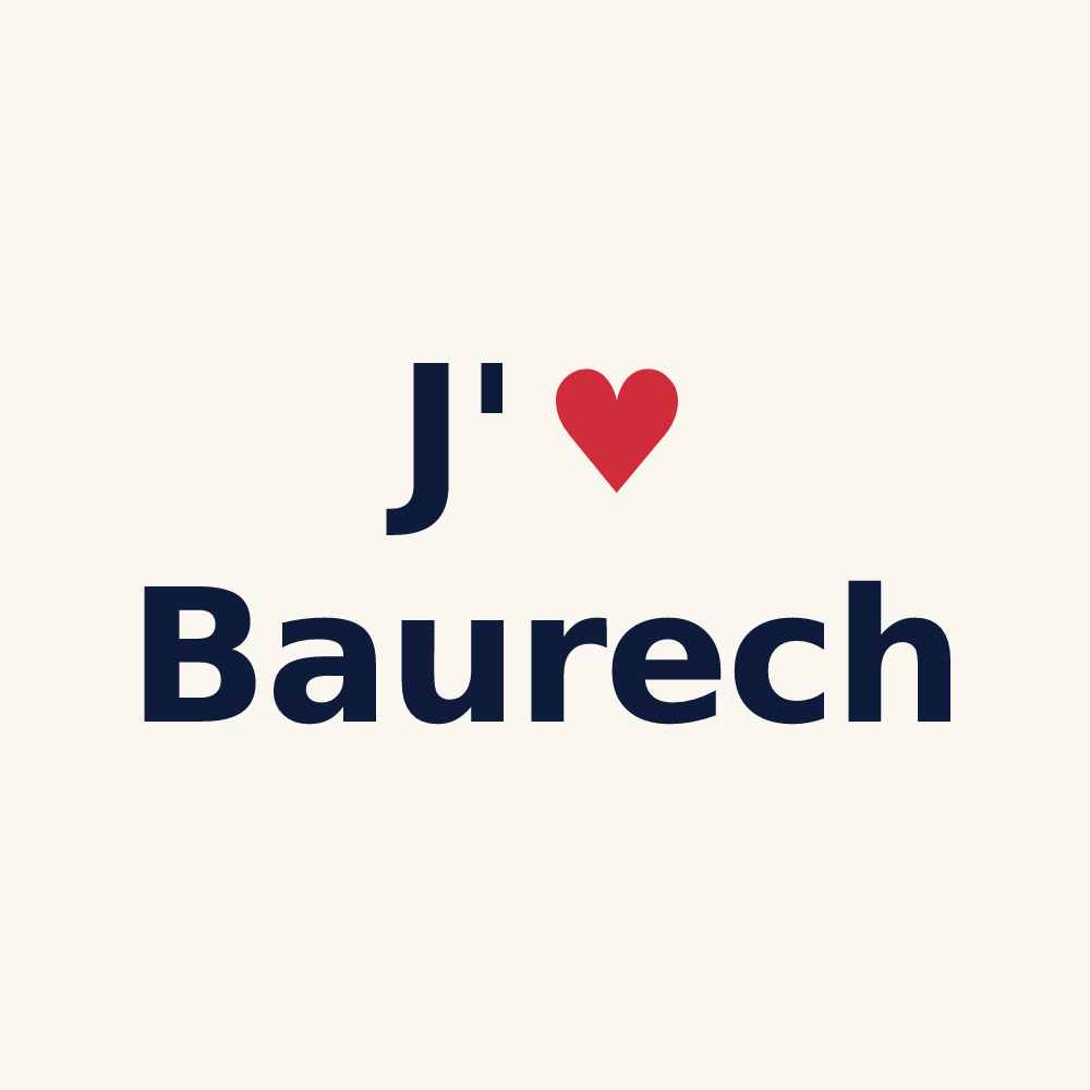 Tasse personnalisée Baurech — design J'aime Baurech