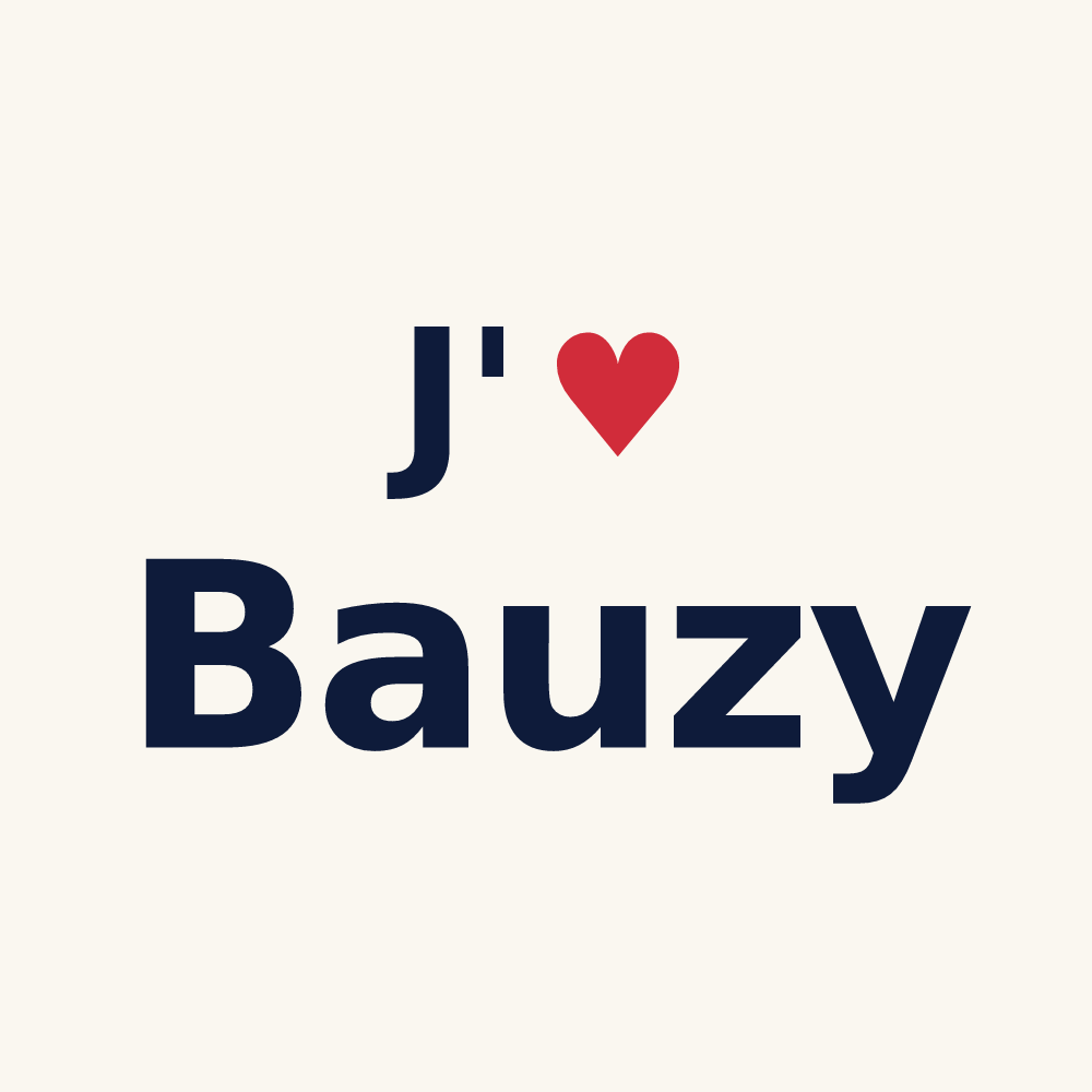 Tasse personnalisée Bauzy — design J'aime Bauzy
