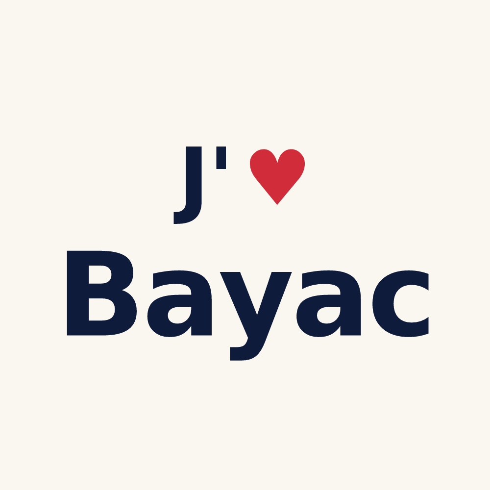 Tasse personnalisée Bayac — design J'aime Bayac