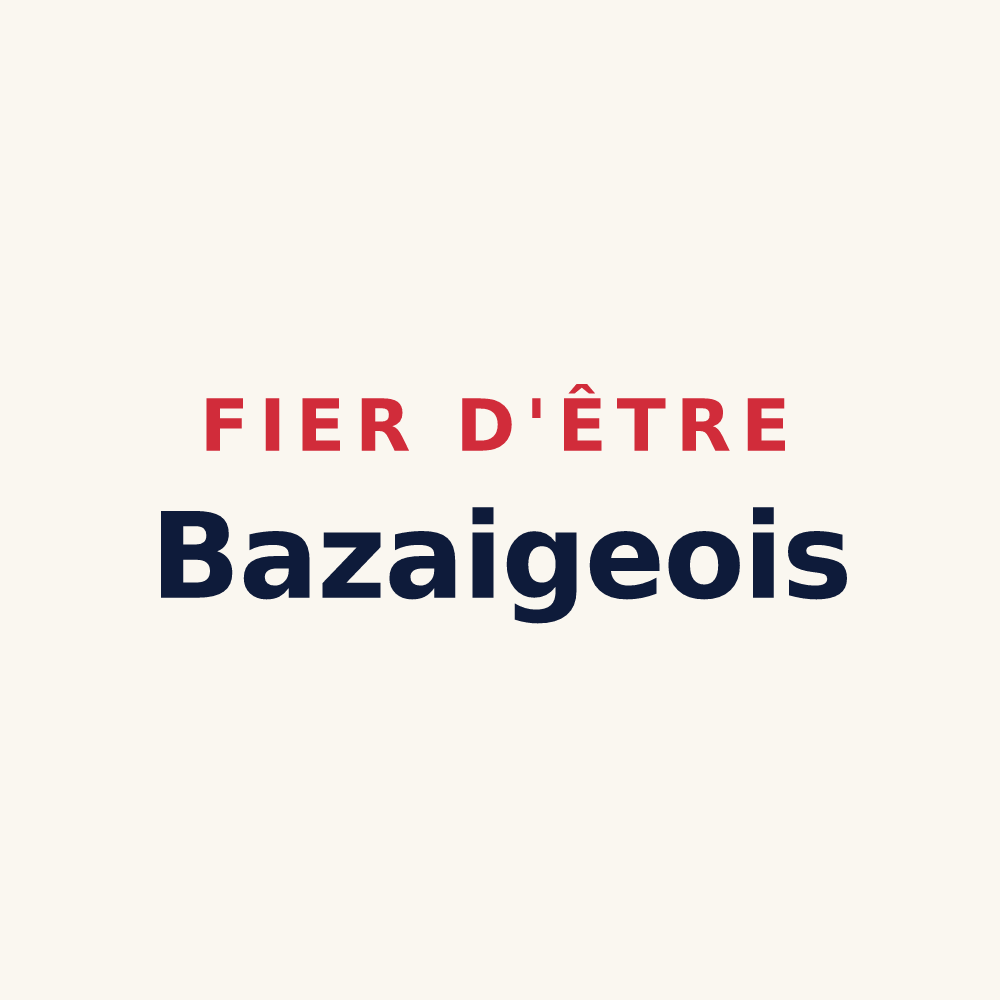 Tasse « Fier d'être Bazaigeois » — design pour Bazaiges