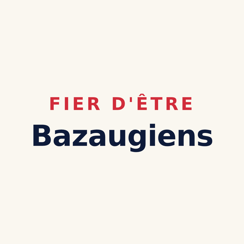Tasse « Fier d'être Bazaugiens » — design pour Bazauges