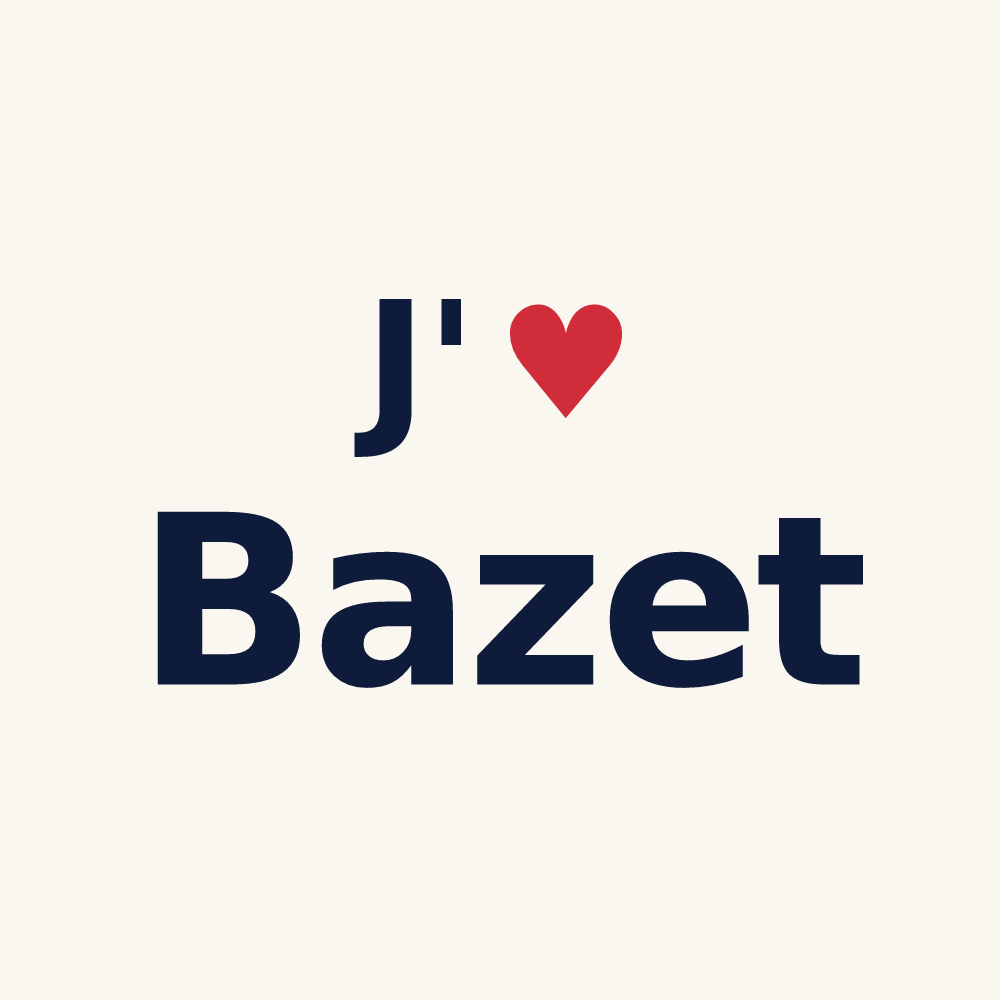 Tasse personnalisée Bazet — design J'aime Bazet