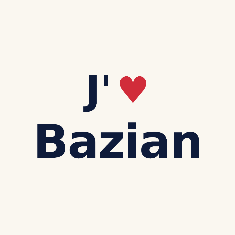 Tasse personnalisée Bazian — design J'aime Bazian