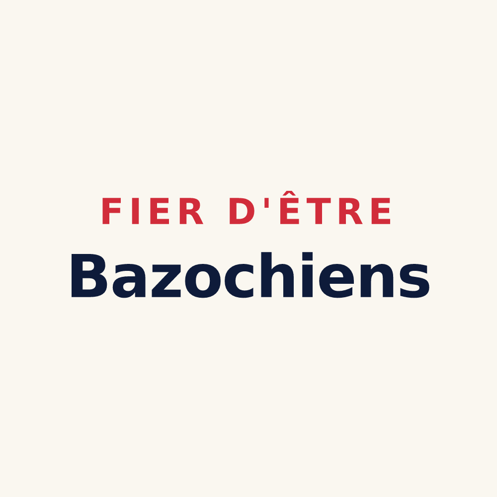 Tasse « Fier d'être Bazochiens » — design pour Bazoches-au-Houlme