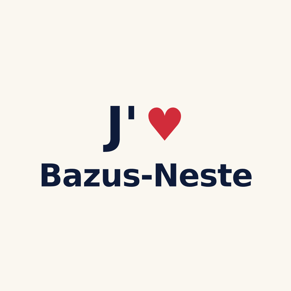 Tasse personnalisée Bazus-Neste — design J'aime Bazus-Neste
