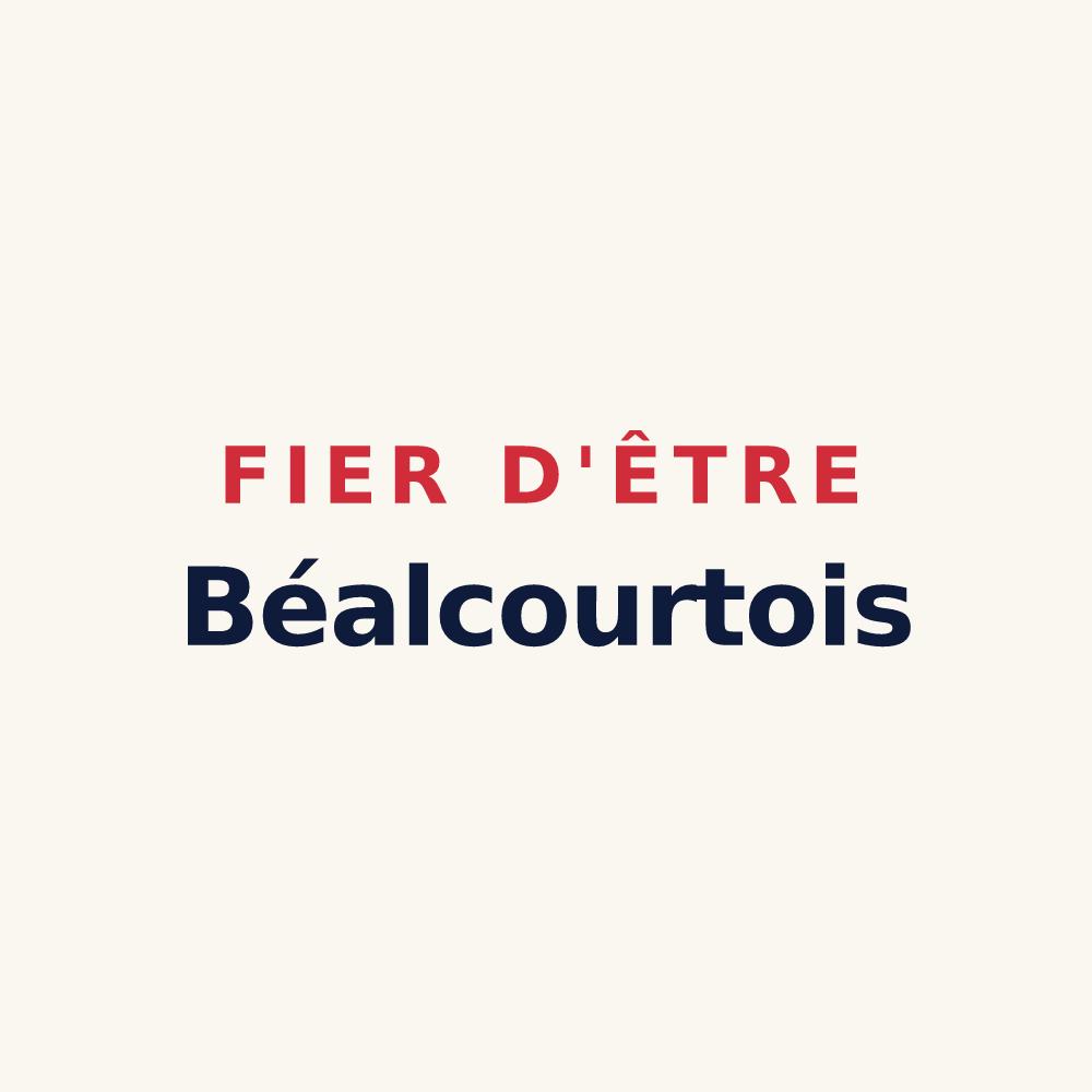 Tasse « Fier d'être Béalcourtois » — design pour Béalcourt