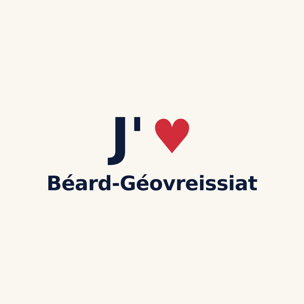 Tasse personnalisée Béard-Géovreissiat — design J'aime Béard-Géovreissiat