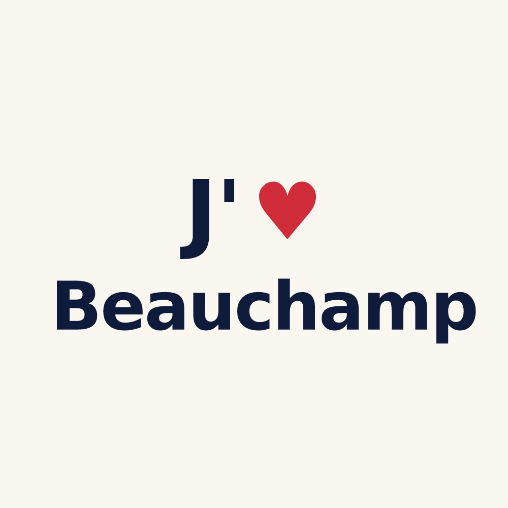 Tasse personnalisée Beauchamp — design J'aime Beauchamp