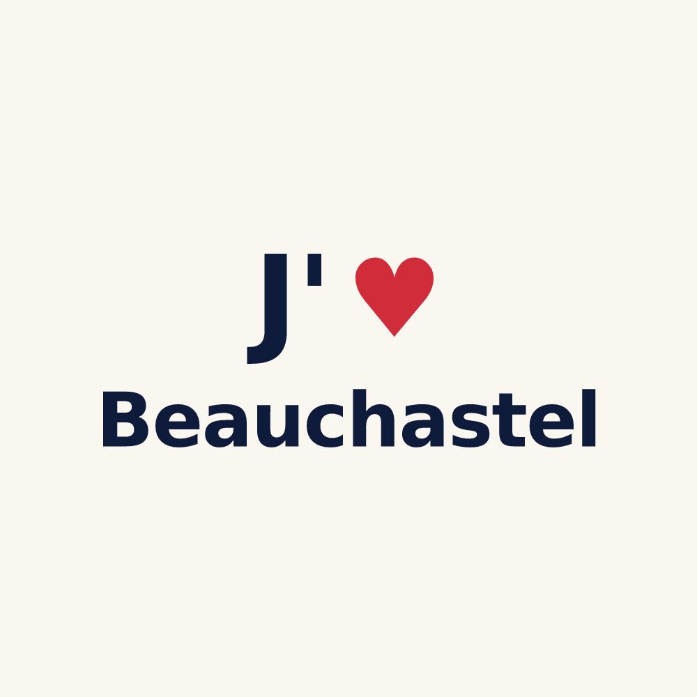 Tasse personnalisée Beauchastel — design J'aime Beauchastel