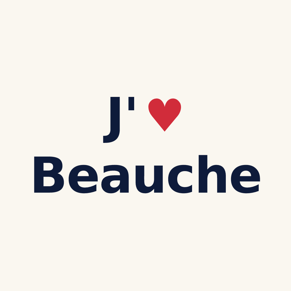 Tasse personnalisée Beauche — design J'aime Beauche