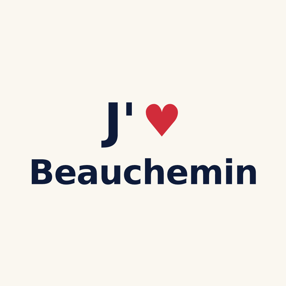 Tasse personnalisée Beauchemin — design J'aime Beauchemin