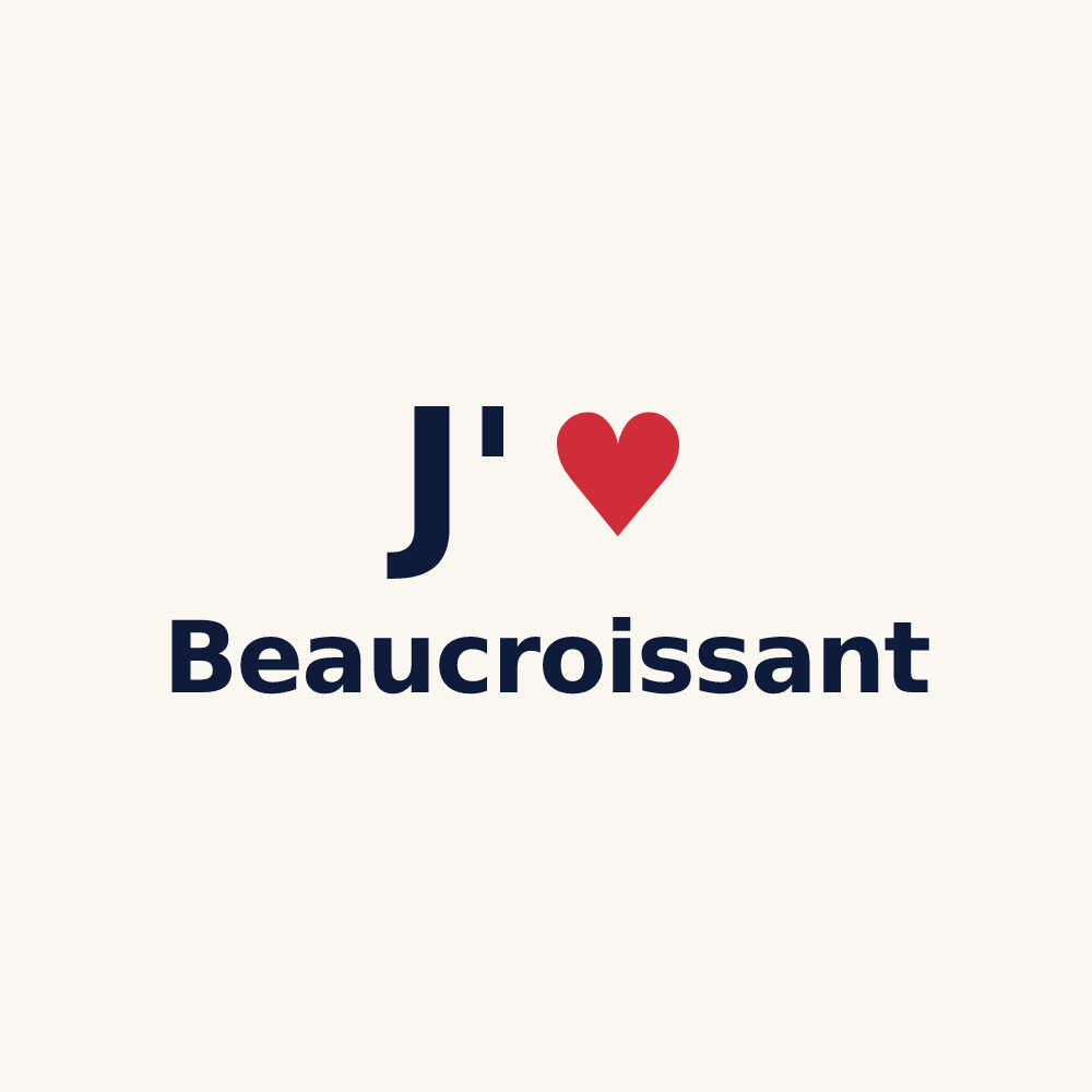 Tasse personnalisée Beaucroissant — design J'aime Beaucroissant