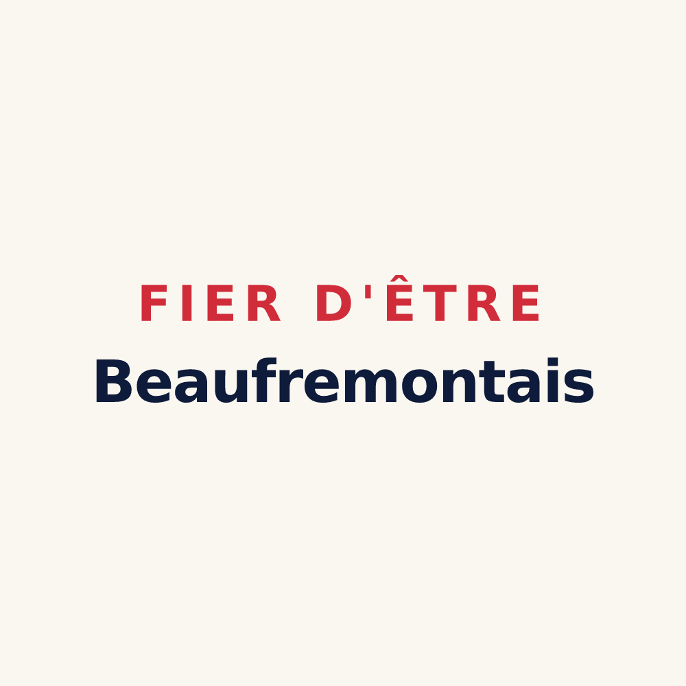 Tasse « Fier d'être Beaufremontais » — design pour Beaufremont