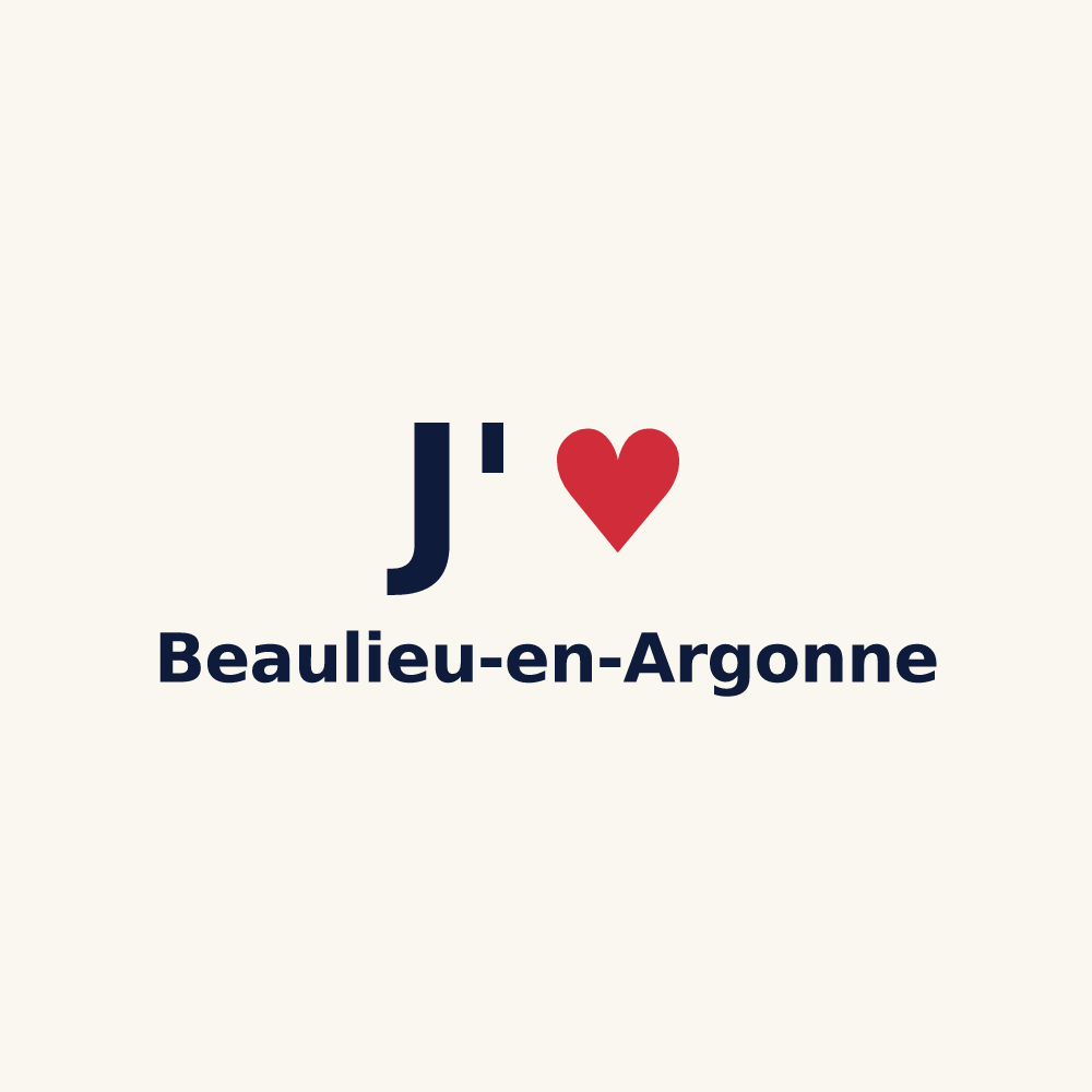 Tasse personnalisée Beaulieu-en-Argonne — design J'aime Beaulieu-en-Argonne
