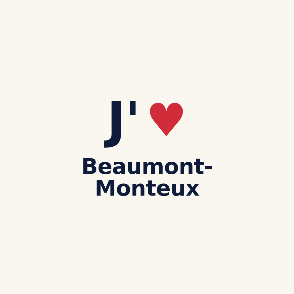 Tasse personnalisée Beaumont-Monteux — design J'aime Beaumont-Monteux