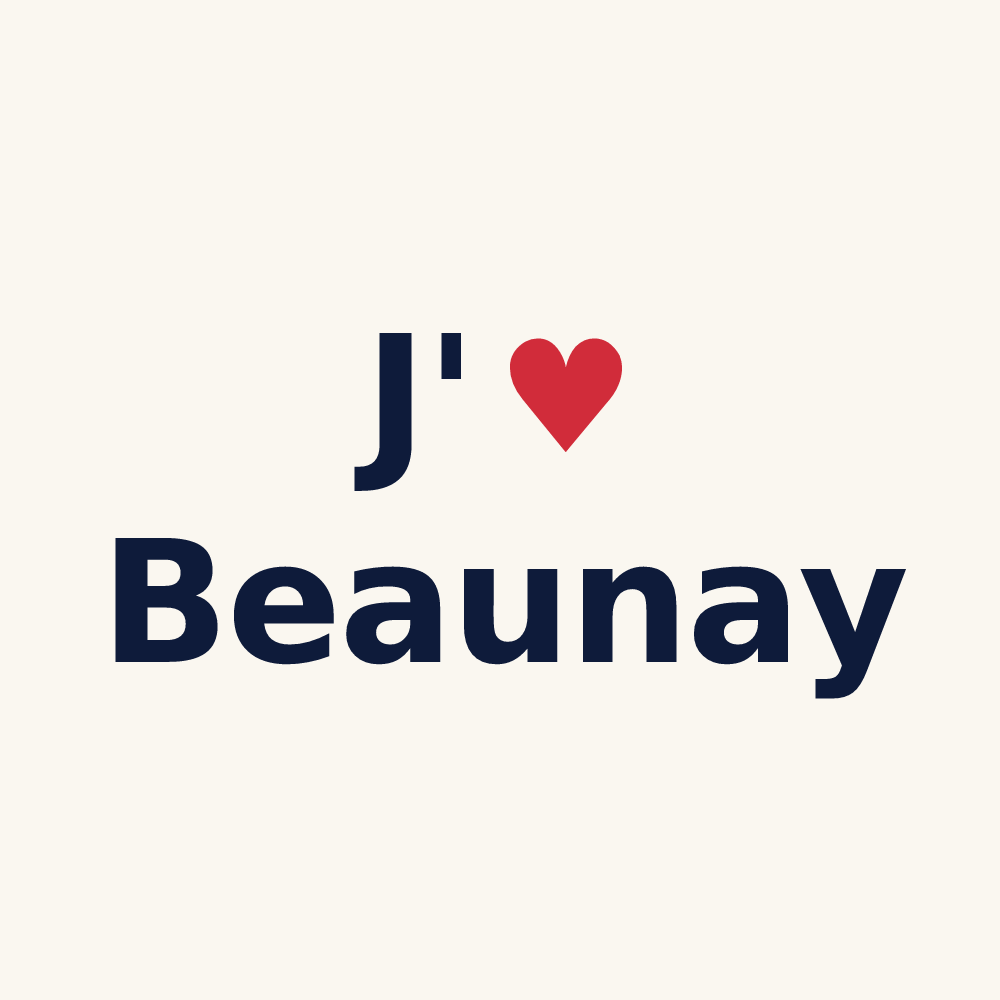 Tasse personnalisée Beaunay — design « J'aime Beaunay » imprimé sur la tasse