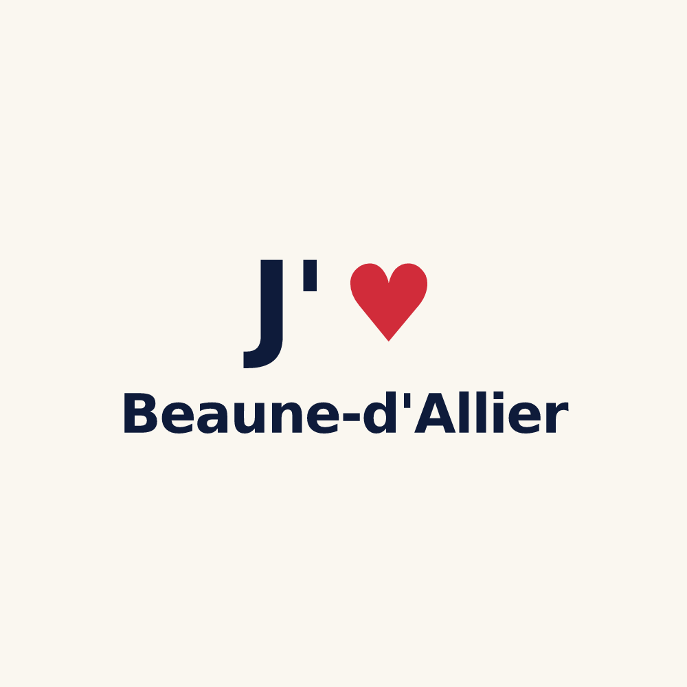 Tasse personnalisée Beaune-d'Allier — design J'aime Beaune-d'Allier