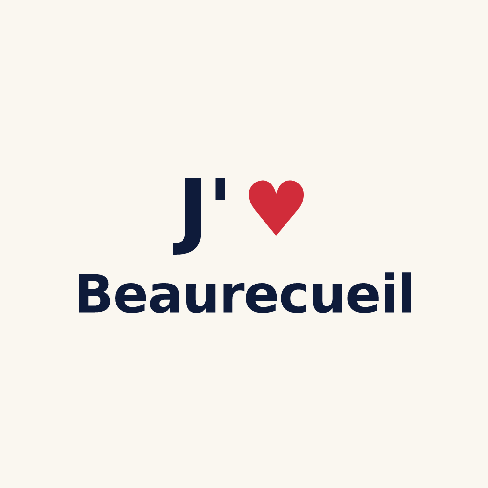 Tasse personnalisée Beaurecueil — design J'aime Beaurecueil