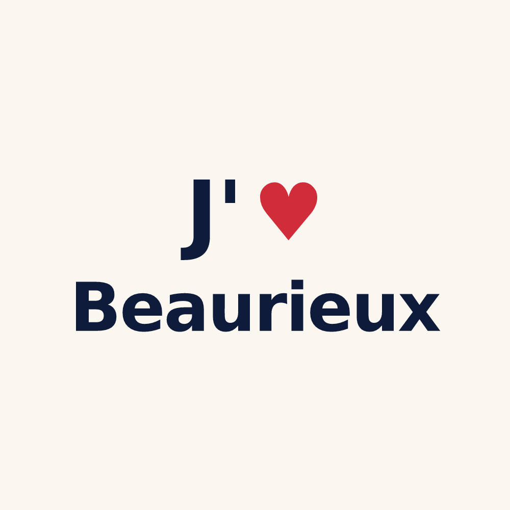 Tasse personnalisée Beaurieux — design « J'aime Beaurieux » imprimé sur la tasse