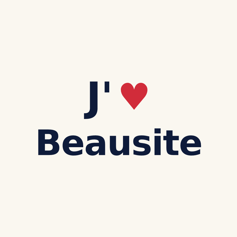 Tasse personnalisée Beausite — design J'aime Beausite