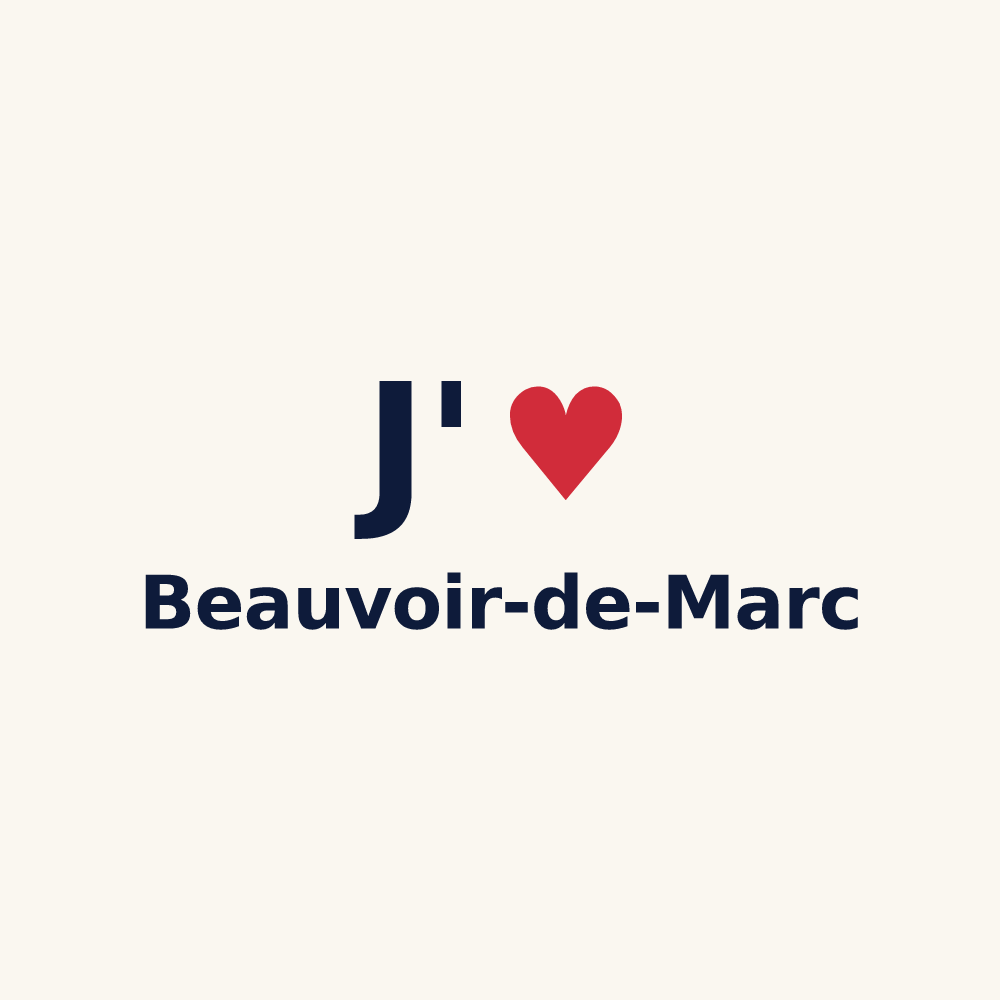 Tasse personnalisée Beauvoir-de-Marc — design J'aime Beauvoir-de-Marc