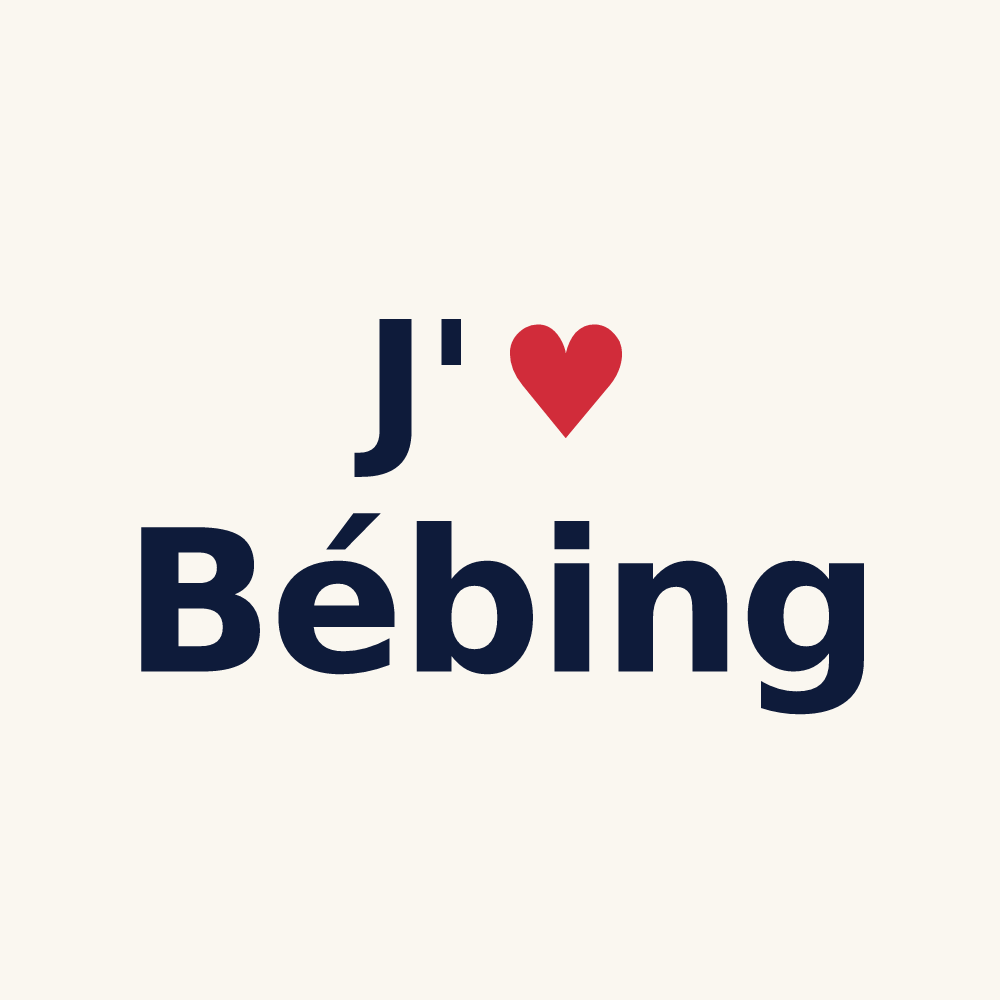 Tasse personnalisée Bébing — design J'aime Bébing