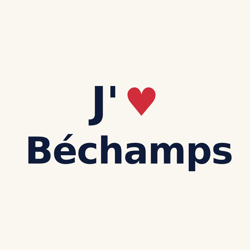 Tasse personnalisée Béchamps — design J'aime Béchamps