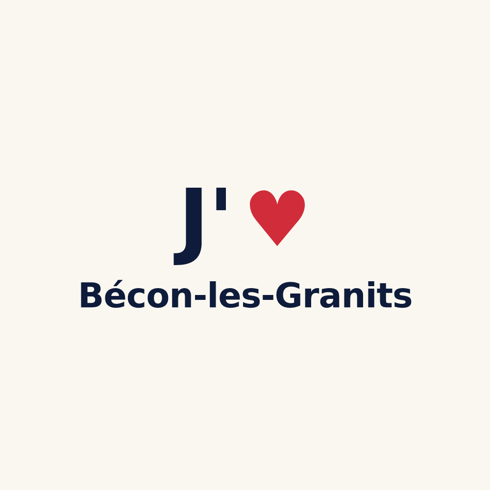 Tasse personnalisée Bécon-les-Granits — design J'aime Bécon-les-Granits