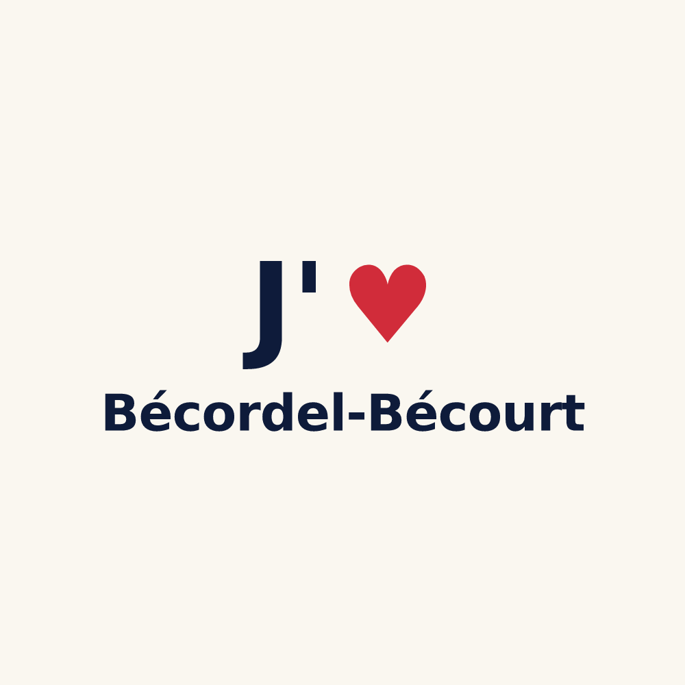 Tasse personnalisée Bécordel-Bécourt — design J'aime Bécordel-Bécourt