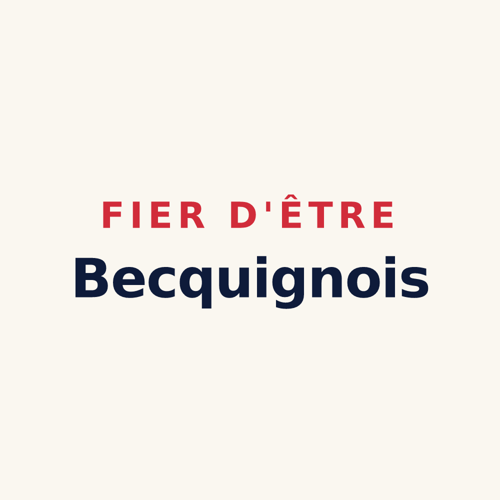 Tasse « Fier d'être Becquignois » — design pour Becquigny