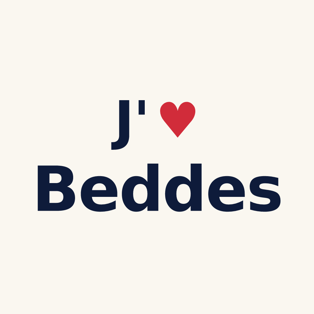 Tasse personnalisée Beddes — design J'aime Beddes