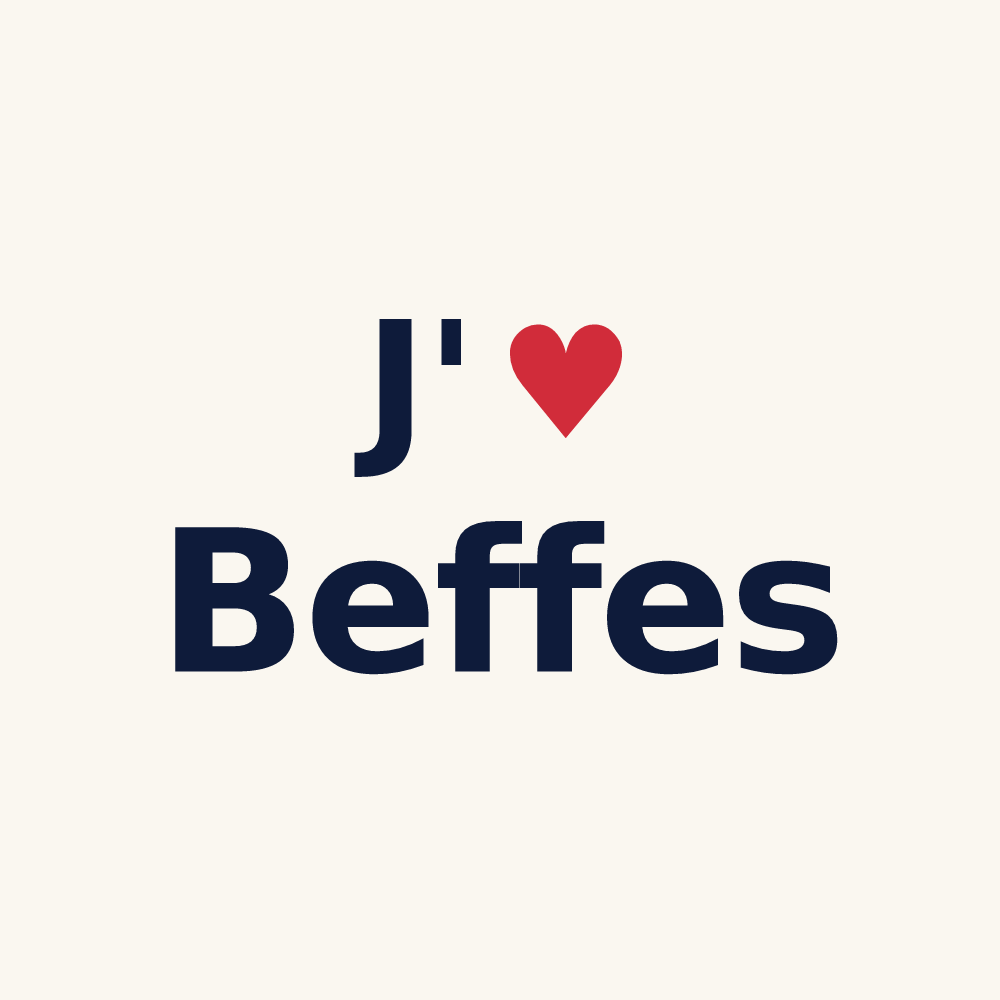 Tasse personnalisée Beffes — design J'aime Beffes
