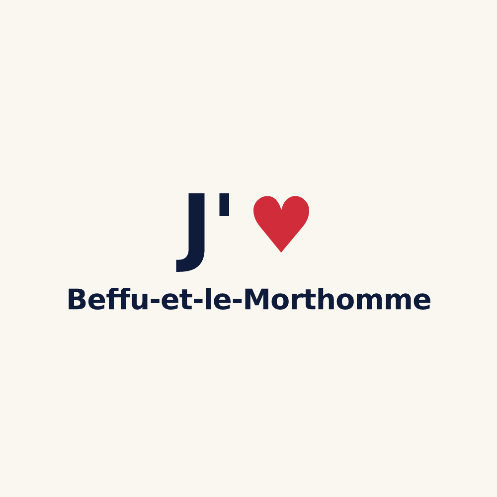 Tasse personnalisée Beffu-et-le-Morthomme — design J'aime Beffu-et-le-Morthomme