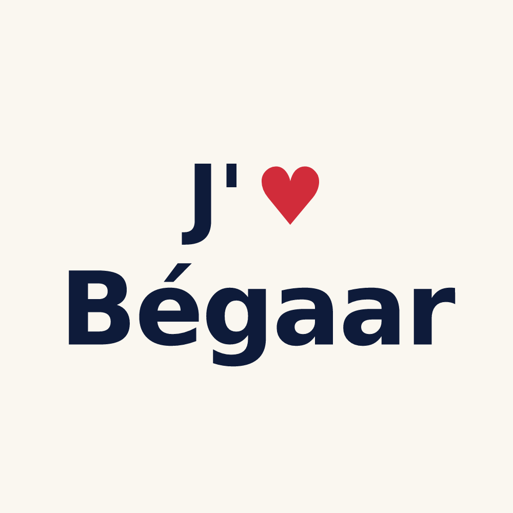 Tasse personnalisée Bégaar — design J'aime Bégaar
