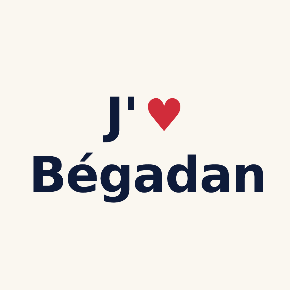 Tasse personnalisée Bégadan — design J'aime Bégadan
