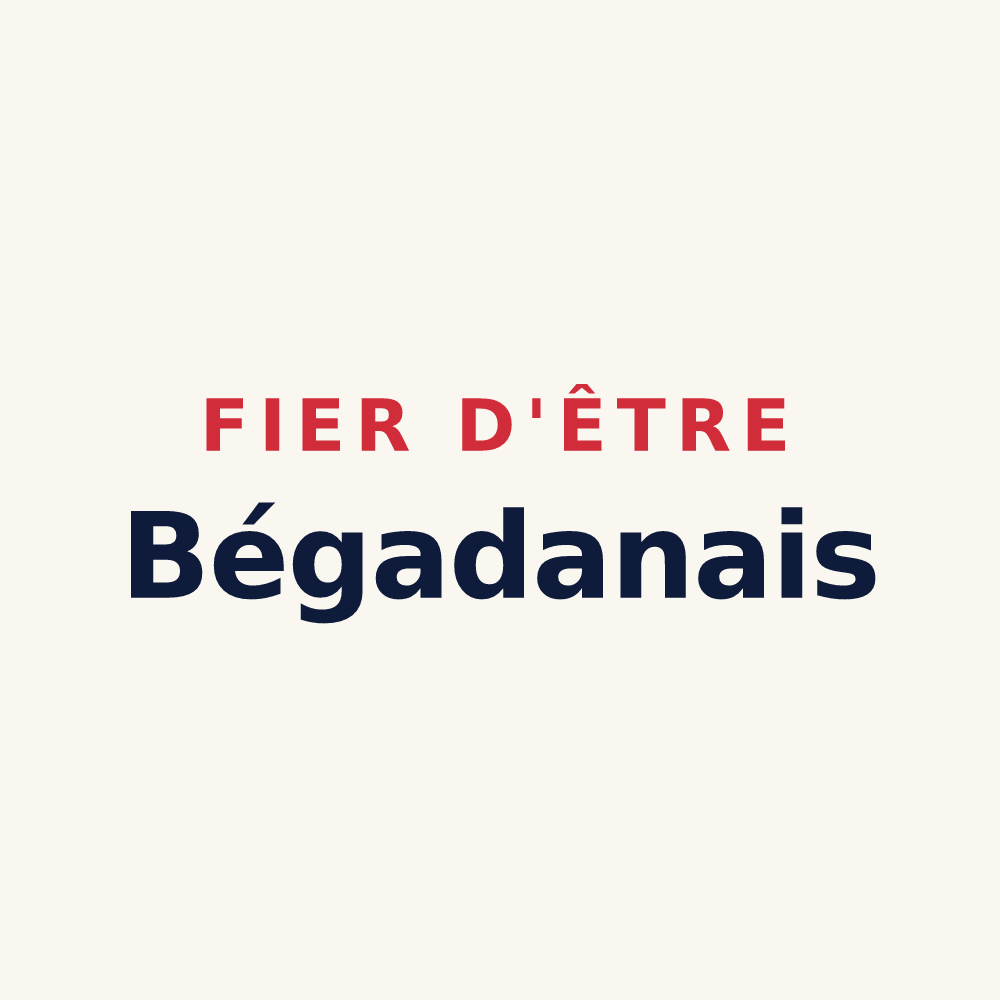 Tasse « Fier d'être Bégadanais » — design pour Bégadan