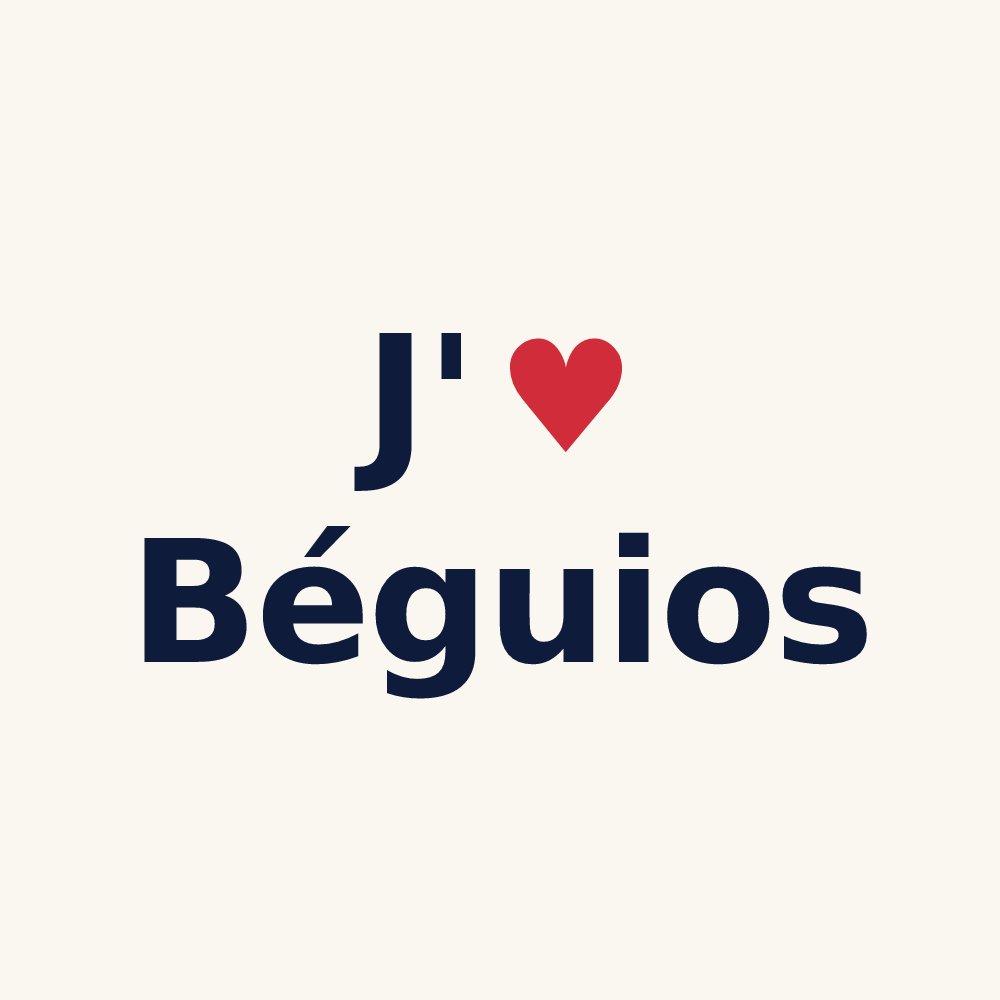 Tasse personnalisée Béguios — design J'aime Béguios